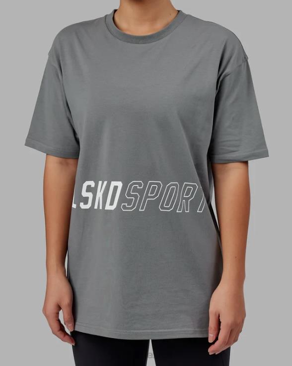 camiseta pace flxcotton oversize - grafito unisexo LSKD VP42D268 vestir