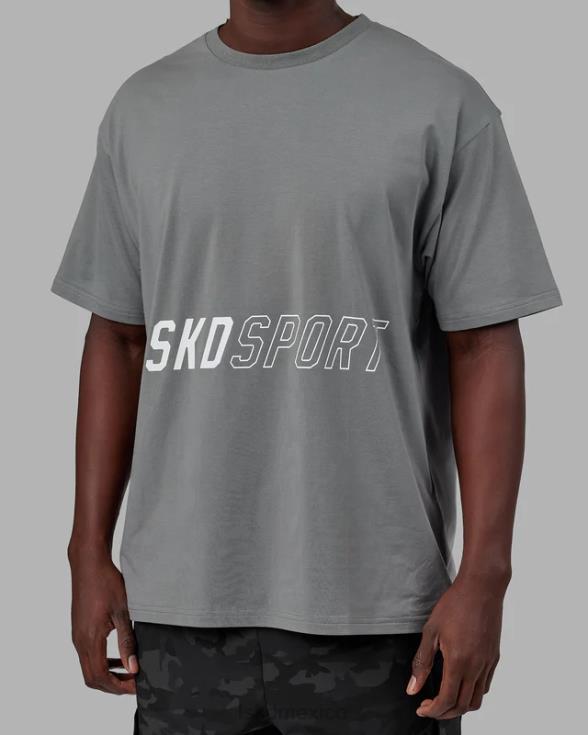 camiseta pace flxcotton oversize - grafito unisexo LSKD VP42D268 vestir