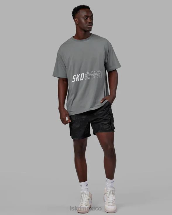 camiseta pace flxcotton oversize - grafito unisexo LSKD VP42D268 vestir