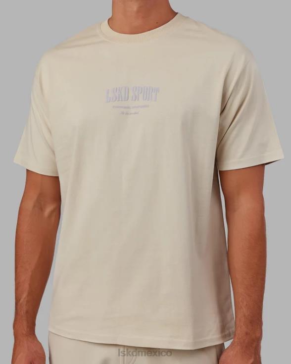 camiseta pesada estándar de gran tamaño - hueso unisexo LSKD VP42D321 vestir