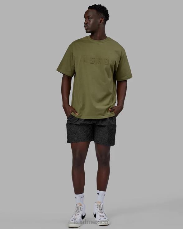 camiseta pesada estampada de gran tamaño - moss stone unisexo LSKD VP42D219 vestir