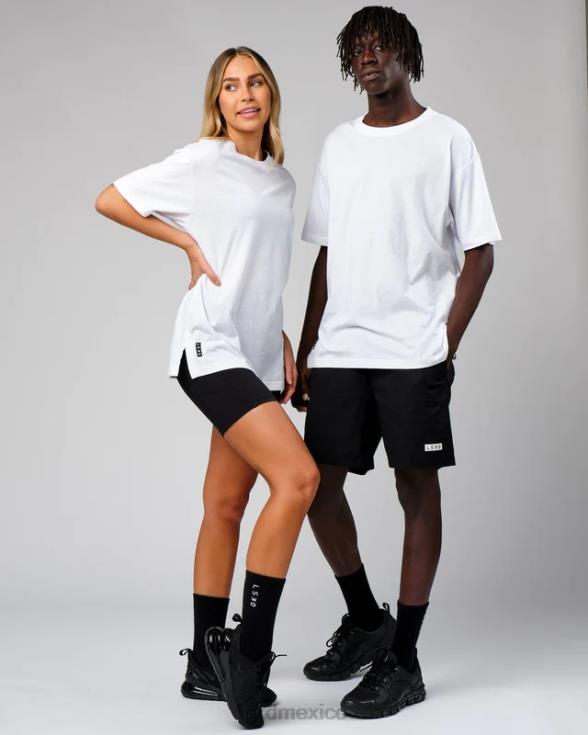 camiseta span oversize - blanco unisexo LSKD VP42D297 vestir