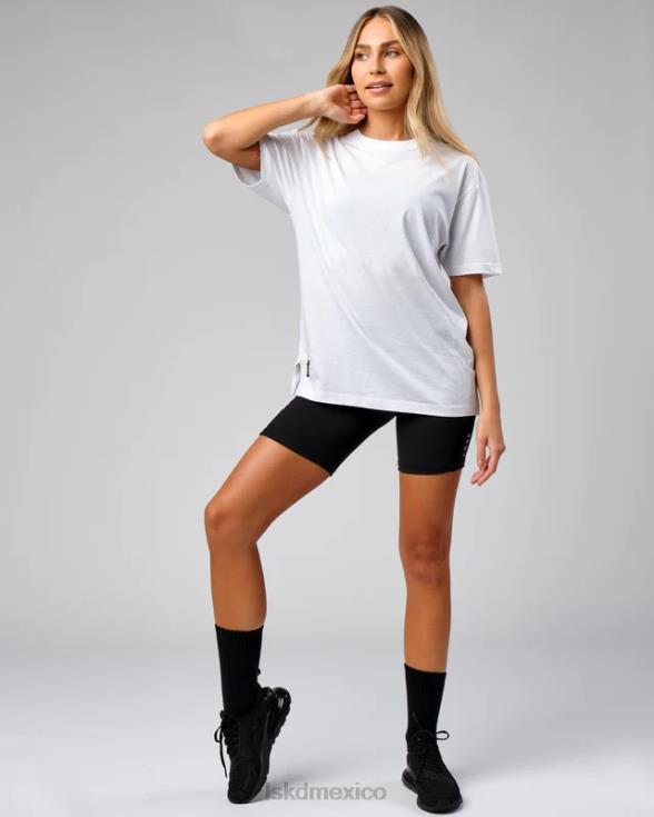 camiseta span oversize - blanco unisexo LSKD VP42D297 vestir