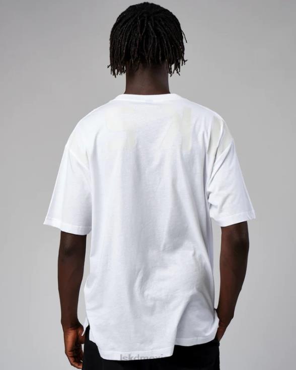 camiseta span oversize - blanco unisexo LSKD VP42D297 vestir