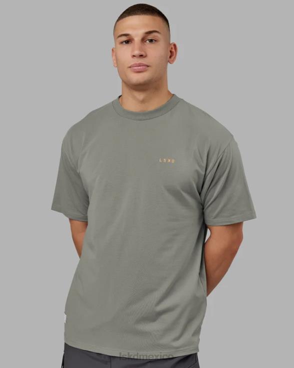 camiseta vs4 flxcotton oversize - grafito-mandarina unisexo LSKD VP42D265 vestir