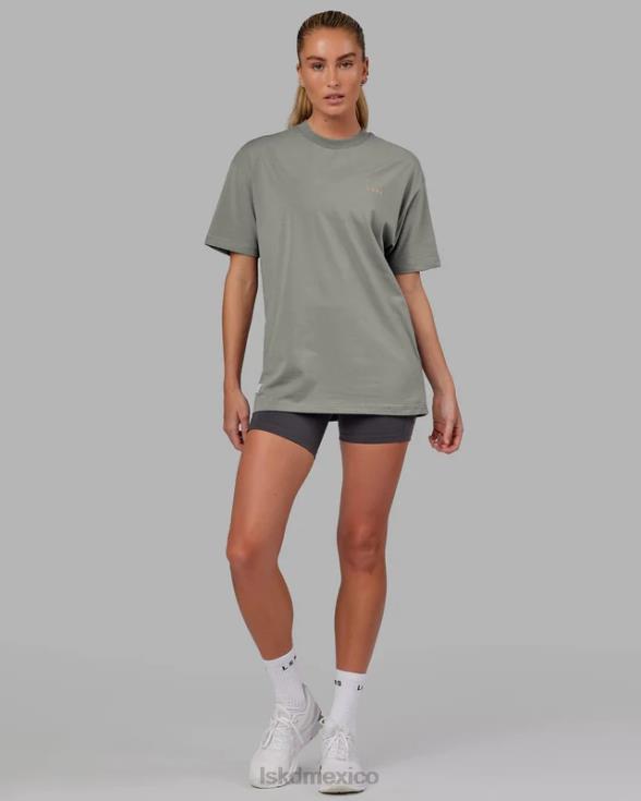 camiseta vs4 flxcotton oversize - grafito-mandarina unisexo LSKD VP42D265 vestir