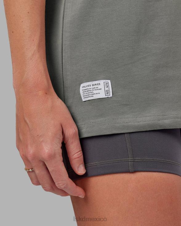 camiseta vs4 flxcotton oversize - grafito-mandarina unisexo LSKD VP42D265 vestir