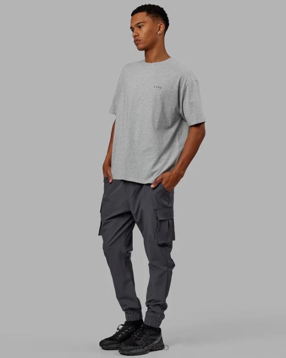 camiseta vs4 flxcotton oversize - gris claro marl-power cobalt unisexo LSKD VP42D255 vestir