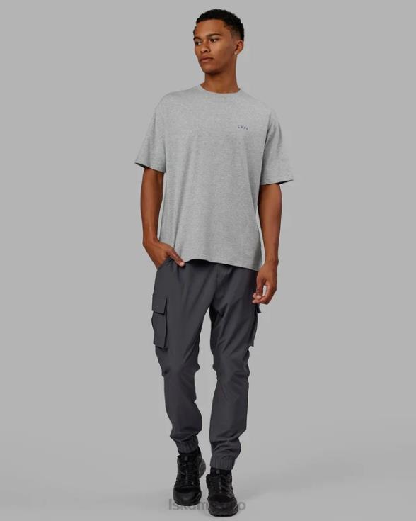 camiseta vs4 flxcotton oversize - gris claro marl-power cobalt unisexo LSKD VP42D255 vestir