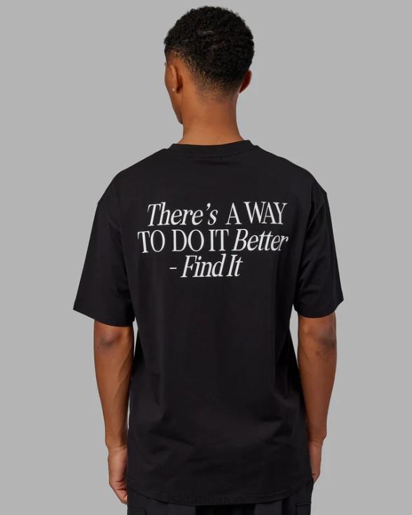 camiseta vs4 flxcotton oversize - negro-blanco unisexo LSKD VP42D245 vestir