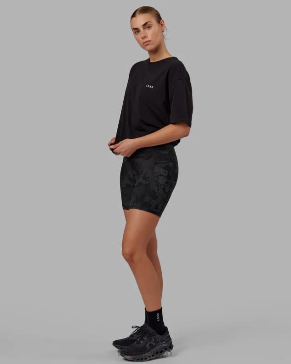 camiseta vs4 flxcotton oversize - negro-blanco unisexo LSKD VP42D245 vestir