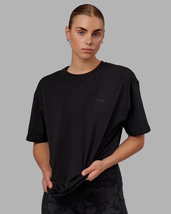camiseta vs5 flxcotton oversize - negro-negro unisexo LSKD VP42D231 vestir