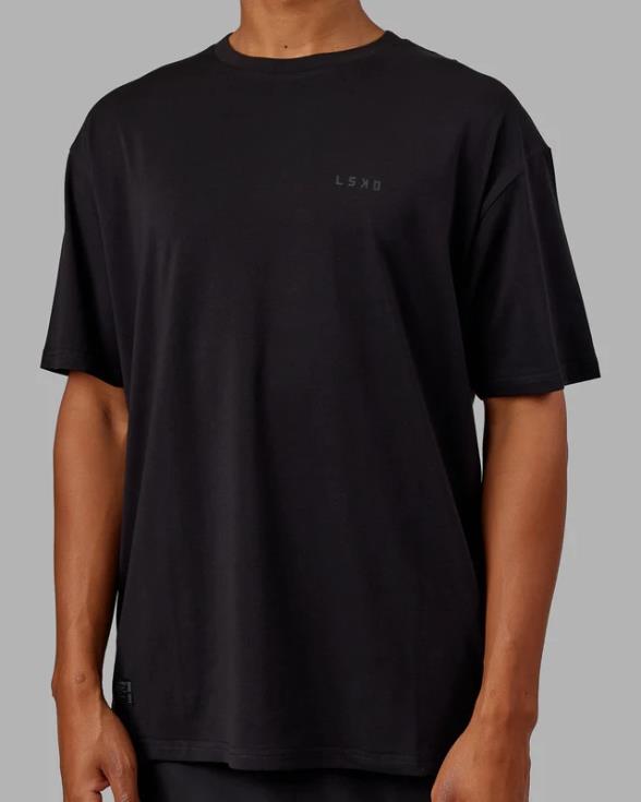 camiseta vs5 flxcotton oversize - negro-negro unisexo LSKD VP42D231 vestir