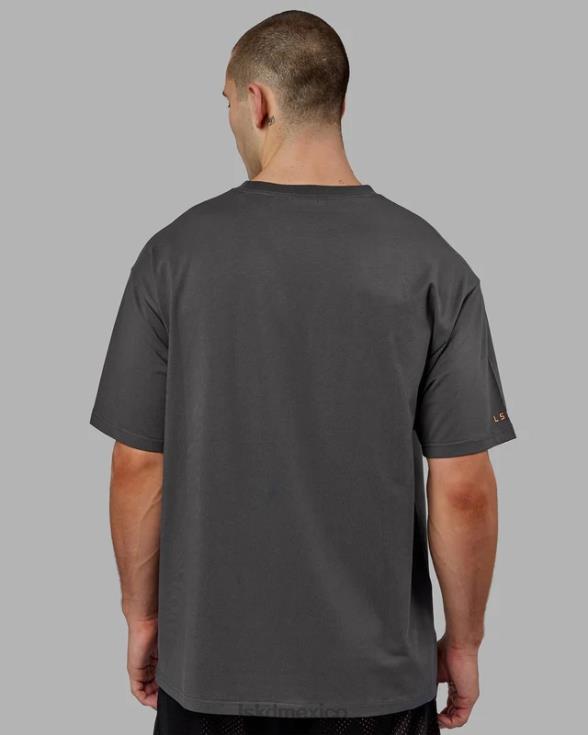 esforzarse flxcotton camiseta de gran tamaño - asfalto-mandarina unisexo LSKD VP42D259 vestir