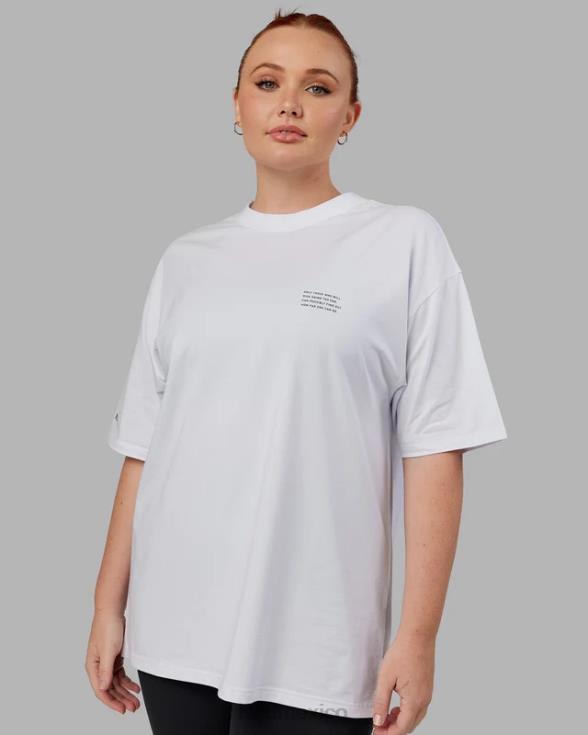 esforzarse flxcotton camiseta de gran tamaño - blanco unisexo LSKD VP42D309 vestir