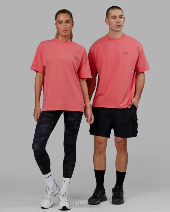 esforzarse flxcotton camiseta de gran tamaño - sunkist coral unisexo LSKD VP42D310 vestir