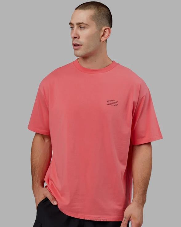 esforzarse flxcotton camiseta de gran tamaño - sunkist coral unisexo LSKD VP42D310 vestir