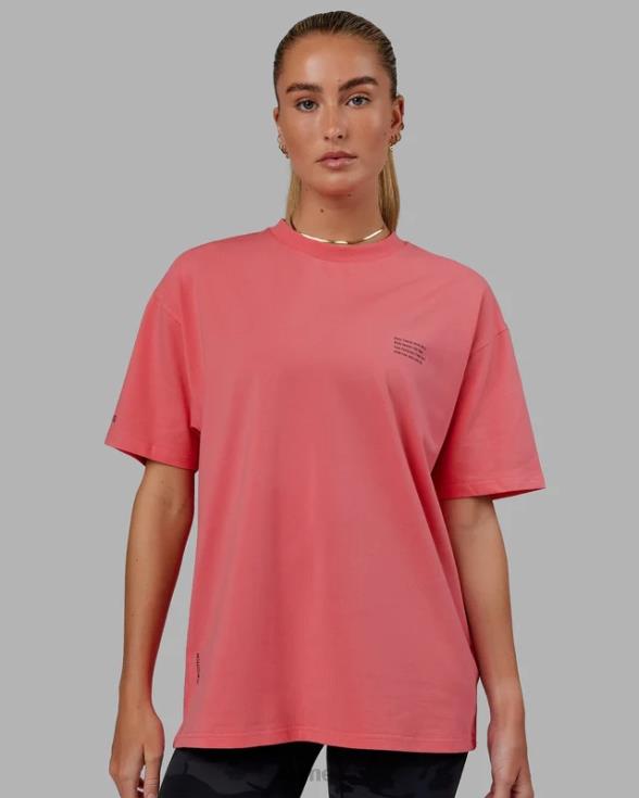 esforzarse flxcotton camiseta de gran tamaño - sunkist coral unisexo LSKD VP42D310 vestir