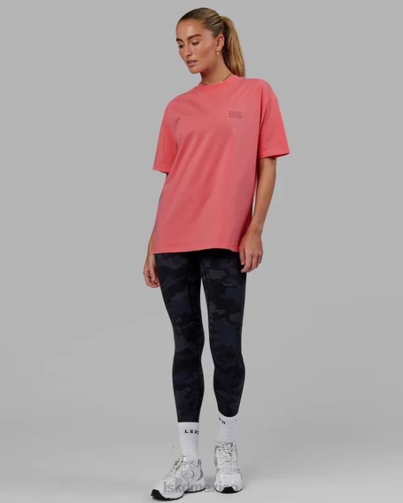 esforzarse flxcotton camiseta de gran tamaño - sunkist coral unisexo LSKD VP42D310 vestir