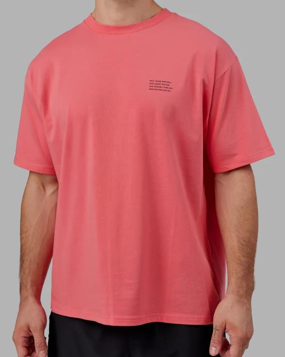esforzarse flxcotton camiseta de gran tamaño - sunkist coral unisexo LSKD VP42D310 vestir