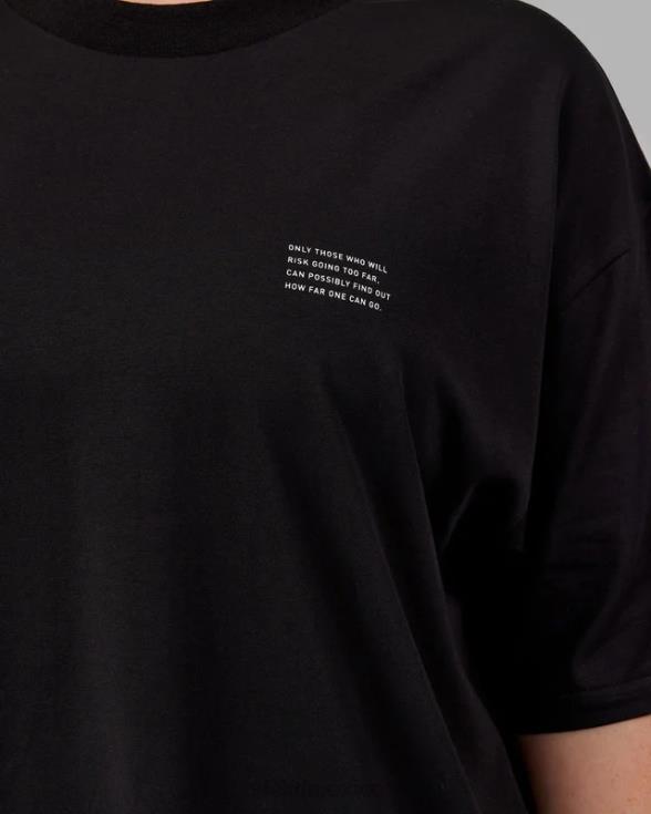 esforzarse flxcotton tee oversize - negro-blanco unisexo LSKD VP42D312 vestir