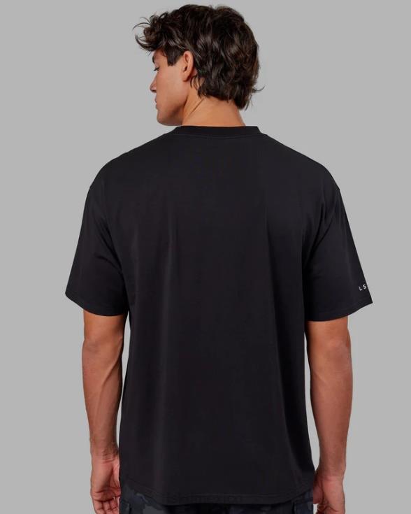 esforzarse flxcotton tee oversize - negro-blanco unisexo LSKD VP42D312 vestir