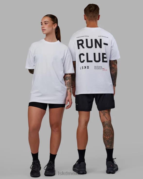 love the run flxcotton tee oversize - blanco-negro unisexo LSKD VP42D272 vestir