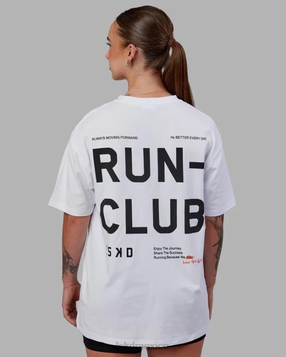 love the run flxcotton tee oversize - blanco-negro unisexo LSKD VP42D272 vestir