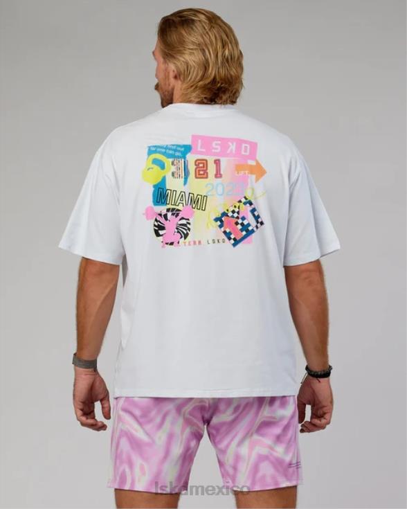 miami23 camiseta flxcotton oversize - blanco unisexo LSKD VP42D295 vestir