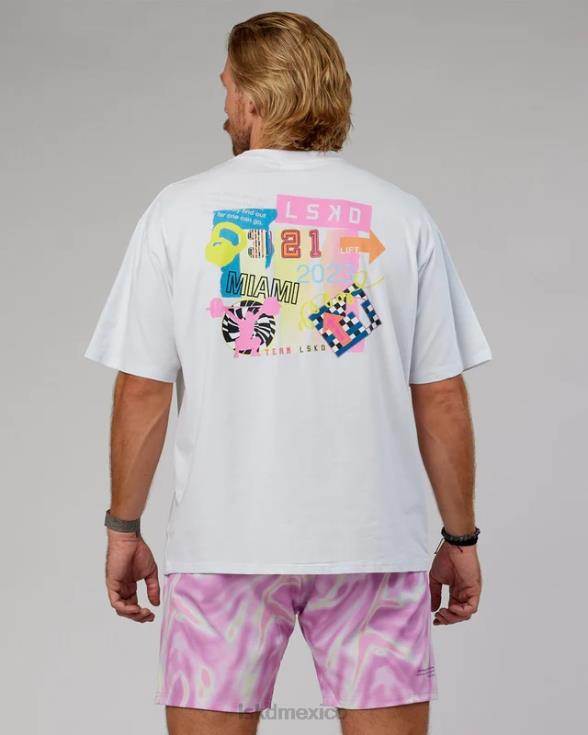 miami23 camiseta flxcotton oversize - blanco unisexo LSKD VP42D295 vestir