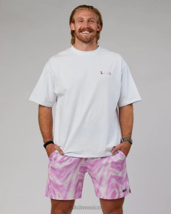 miami23 camiseta flxcotton oversize - blanco unisexo LSKD VP42D295 vestir