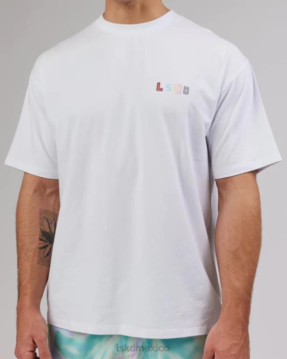 miami23 camiseta flxcotton oversize - blanco unisexo LSKD VP42D295 vestir