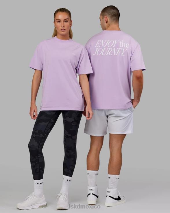 vs1 flxcotton camiseta oversize - lila pálido unisexo LSKD VP42D274 vestir