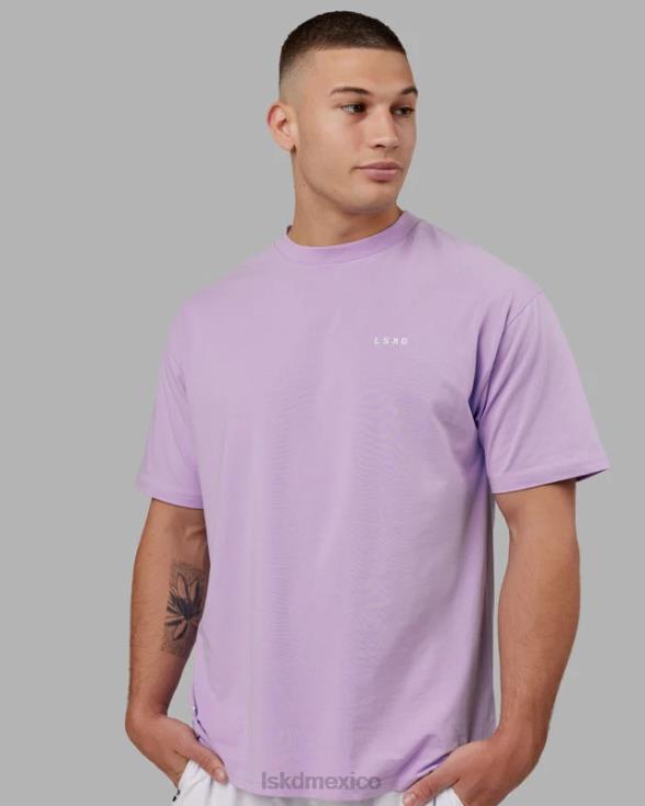 vs1 flxcotton camiseta oversize - lila pálido unisexo LSKD VP42D274 vestir