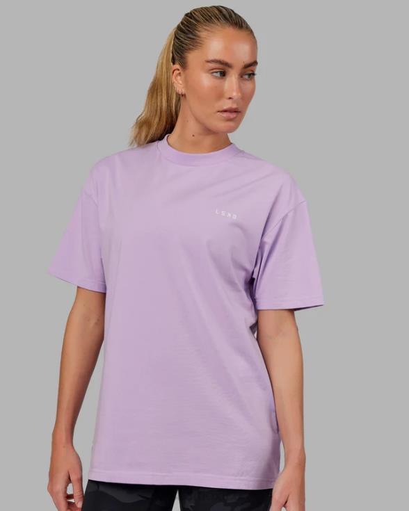 vs1 flxcotton camiseta oversize - lila pálido unisexo LSKD VP42D274 vestir