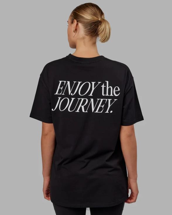 vs1 flxcotton camiseta oversize - negro-blanco unisexo LSKD VP42D241 vestir