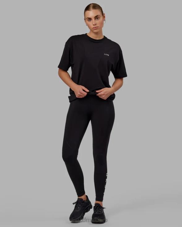 vs1 flxcotton camiseta oversize - negro-blanco unisexo LSKD VP42D241 vestir