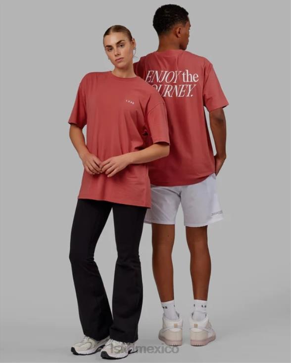 vs1 flxcotton tee oversize - mineral rojo-blanco unisexo LSKD VP42D254 vestir