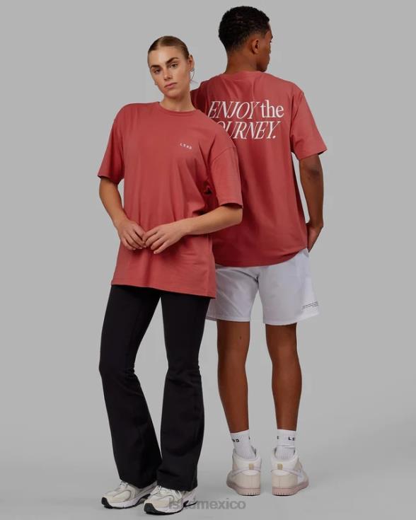 vs1 flxcotton tee oversize - mineral rojo-blanco unisexo LSKD VP42D254 vestir