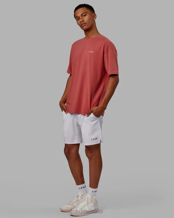 vs1 flxcotton tee oversize - mineral rojo-blanco unisexo LSKD VP42D254 vestir