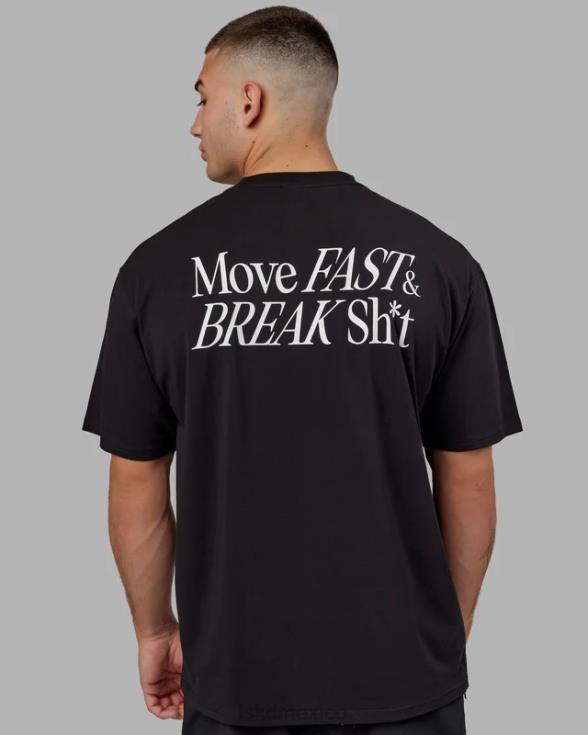 vs5 flxcotton camiseta oversize - negro-blanco unisexo LSKD VP42D282 vestir