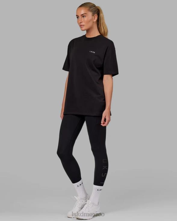 vs5 flxcotton camiseta oversize - negro-blanco unisexo LSKD VP42D282 vestir