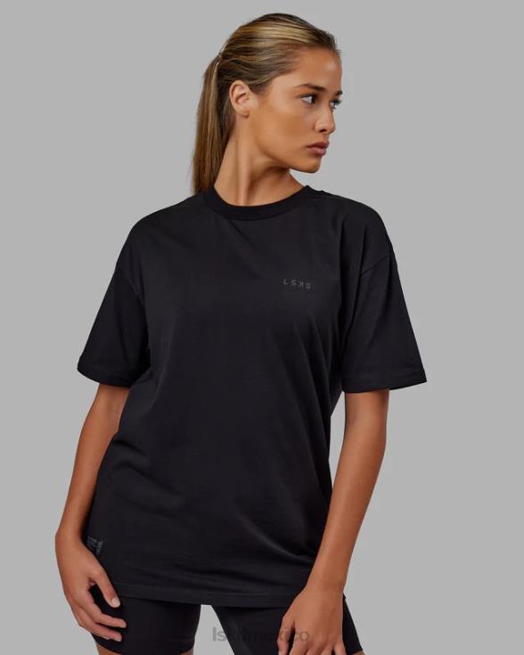 vs6 flxcotton camiseta de gran tamaño - triple negro unisexo LSKD VP42D230 vestir