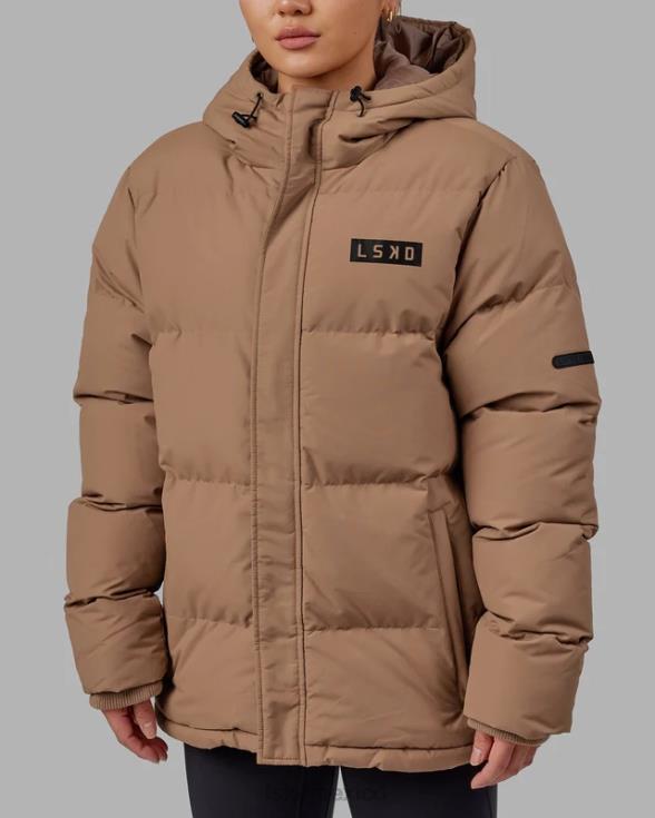 chaqueta acolchada tostada oversize 23 - umber crudo unisexo LSKD VP42D486 vestir