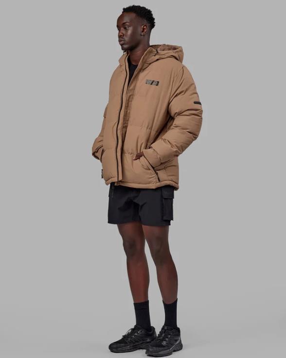 chaqueta acolchada tostada oversize 23 - umber crudo unisexo LSKD VP42D486 vestir