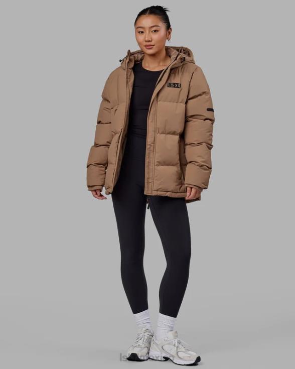 chaqueta acolchada tostada oversize 23 - umber crudo unisexo LSKD VP42D486 vestir