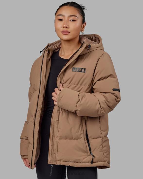 chaqueta acolchada tostada oversize 23 - umber crudo unisexo LSKD VP42D486 vestir