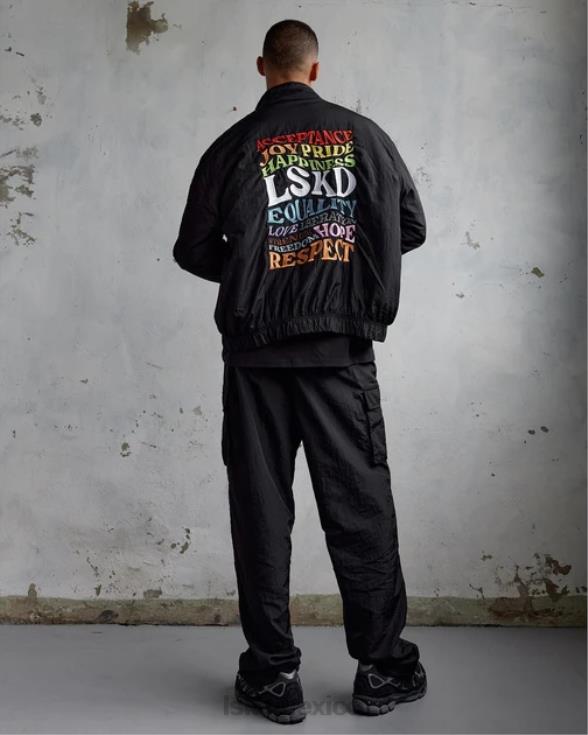 chaqueta bomber amplificada - negro unisexo LSKD VP42D494 vestir