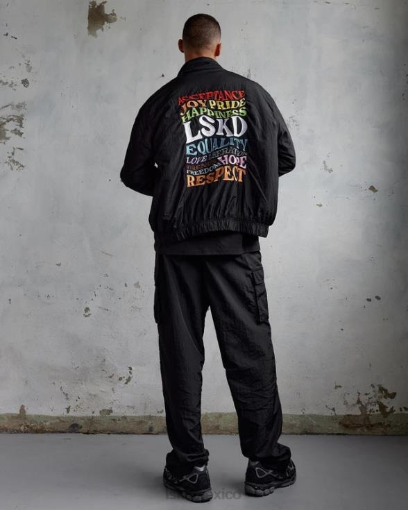 chaqueta bomber amplificada - negro unisexo LSKD VP42D494 vestir