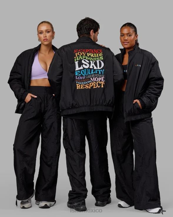 chaqueta bomber amplificada - negro unisexo LSKD VP42D494 vestir